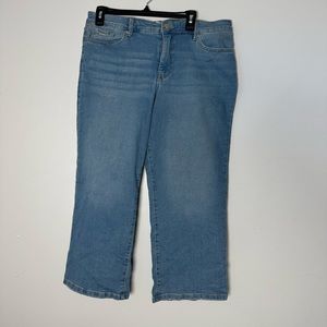 EUC Womens Nine West Chrystie Capri Denim Jeans 14